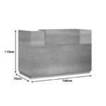 Γραφείο reception Lotus pakoworld σε χρώμα φυσικό 140x70x110εκ - Image 3