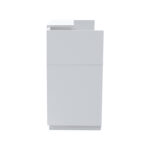 Γραφείο reception Lotus pakoworld σε λευκή απόχρωση 140x70x110εκ - Image 3