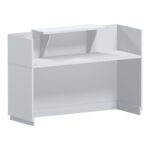 Γραφείο reception Lotus pakoworld σε λευκή απόχρωση 180x70x110εκ