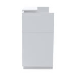 Γραφείο reception Lotus pakoworld σε λευκή απόχρωση 180x70x110εκ - Image 3