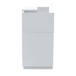 Γραφείο reception Lotus pakoworld σε λευκή απόχρωση 180x70x110εκ - Image 4