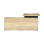 Γραφείο επαγγελματικό Lotus pakoworld με δεξιά γωνία σε φυσική-ανθρακί απόχρωση 160x160x75εκ - Image 4