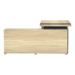 Γραφείο επαγγελματικό Lotus pakoworld με δεξιά γωνία σε φυσική-ανθρακί απόχρωση 180x180x75εκ - Image 4