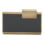 Γραφείο reception Lotus pakoworld σε φυσική-ανθρακί απόχρωση 160x60x105εκ - Image 2