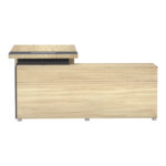 Γραφείο επαγγελματικό Lotus pakoworld αριστερή σε φυσική-ανθρακί απόχρωση 180x180x75εκ - Image 4