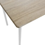 Τραπεζαρία Roza pakoworld σετ 5τμχ χρώμα sonoma - πόδια λευκό gloss 120x70x75εκ - Image 5