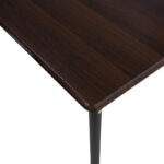 Τραπεζαρία Roza pakoworld σετ 5τμχ χρώμα σκούρο καρυδί - πόδια μαύρο ματ 120x70x75εκ - Image 5