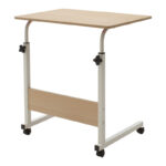 Γραφείο Piper pakoworld με αυξομείωση ύψους-MDF φυσικό-λευκό 60x40x69-90εκ