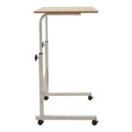 Γραφείο Piper pakoworld με αυξομείωση ύψους-MDF φυσικό-λευκό 60x40x69-90εκ - Image 3