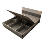 Κρεβάτι Daizy pakoworld μονό με αποθηκευτικό χώρο ανοιχτό καρυδί-γκρι 120x200εκ - Image 2