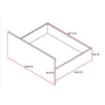 Συρταριέρα Kuanger pakoworld σε λευκή-φυσική απόχρωση 120x40x70εκ - Image 2