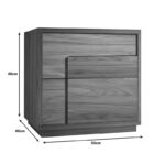 Κομοδίνο Inget pakoworld mdf σε καρυδί απόχρωση 50x40x48εκ