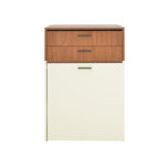 Τουαλέτα κρεβατοκάμαρας Sonlen pakoworld σε καρυδί-κρεμ απόχρωση 60x45x130εκ - Image 2