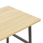 Γραφείο εργασίας Ferje pakoworld με ράφια mdf σε φυσική με μαύρη απόχρωση 100x48x75εκ - Image 3