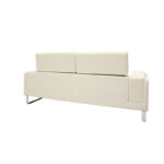 Καναπές Shea pakoworld 3θέσιος PU ivory-inox 198x80x87εκ - Image 5