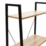 Βιβλιοθήκη- Ραφιέρα Ramon pakoworld φυσικό-μαύρο 60x23x145,5εκ - Image 3