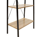 Βιβλιοθήκη- Ραφιέρα Ramon pakoworld φυσικό-μαύρο 60x23x145,5εκ - Image 4