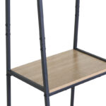 Έπιπλο εισόδου-ραφιέρα Herevy pakoworld σε oak απόχρωση με μαύρο μέταλλο 101x35x160εκ - Image 3