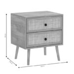 Κομοδίνο Oslo pakoworld sonoma 50x39x55εκ - Image 4