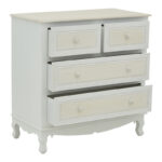 Συρταριέρα Joliene Inart mdf σε λευκή αντικέ-φυσική απόχρωση 80x40x80εκ - Image 2