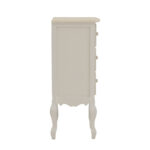 Κομοδίνο Joliene Inart mdf σε λευκή αντικέ-φυσική απόχρωση 40x34.5x82εκ - Image 3