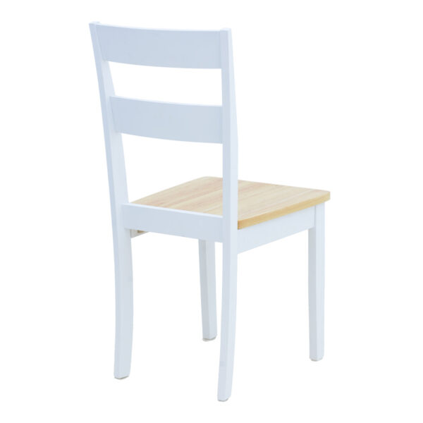 Καρέκλα York pakoworld σε λευκή-φυσική απόχρωση 39.5x47.5x89εκ