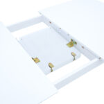 Tραπέζι επεκτεινόμενο Mabor pakoworld ξύλο σε λευκή απόχρωση 120-150x80x73,8εκ - Image 5