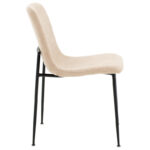 Καρέκλα Gratify pakoworld ύφασμα εκρού-πόδι μαύρο - Image 2