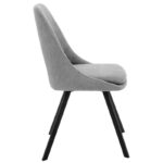 Καρέκλα Initiate pakoworld γκρι ύφασμα-πόδι μαύρο μέταλλο 48x57x85εκ - Image 2