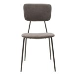 Καρέκλα Tania pakoworld ύφασμα ανθρακί antique-μαύρο πόδι - Image 4