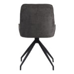 Καρέκλα περιστεφόμενη Kadeira pakoworld ύφασμα σκούρο γκρι- μαύρα μεταλλικά πόδια 57.5x51x89εκ - Image 5