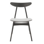 Καρέκλα Orlean pakoworld γκρι ύφασμα-rubberwood ανθρακί πόδι - Image 3