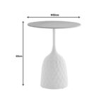 Βοηθητικό τραπέζι Kousien Inart μαύρο sintered stone Φ50x60εκ - Image 4