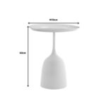 Βοηθητικό τραπέζι Agrile Inart μαύρο μέταλλο Φ50x60εκ - Image 4