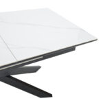 Τραπέζι Rogemi pakoworld sintered stone -γκρι mdf-μαύρο μέταλλο 160-200x90x75εκ - Image 4