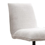 Πολυθρόνα Remona pakoworld περιστρεφόμενη κρεμ ύφασμα-πόδι χρωμίου 63x80x80εκ - Image 5