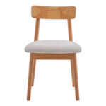 Καρέκλα Tullo pakoworld rubberwood σε φυσική απόχρωση 46x45x78εκ - Image 3