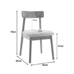 Καρέκλα Tullo pakoworld rubberwood σε φυσική απόχρωση 46x45x78εκ - Image 4