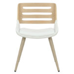 Καρέκλα Brody pakoworld pu λευκό- πόδι φυσικό - Image 3