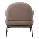 Πολυθρόνα Jaycob pakoworld μπουκλέ καφέ-πόδι μαύρο μέταλλο 74x71x83εκ - Image 3