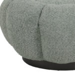 Σκαμπό Nester pakoworld μπουκλέ ύφασμα σε φυστικί απόχρωση Φ60x31εκ - Image 2