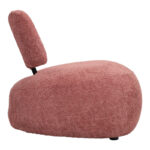 Πολυθρόνα Stonie pakoworld μπουκλέ ύφασμα σε σάπιο μήλο απόχρωση 67x73x67εκ