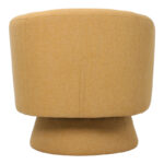 Πολυθρόνα περιστρεφόμενη Kreslo pakoworld ύφασμα σε κίτρινη απόχρωση 78x81x77εκ - Image 3
