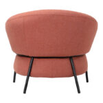 Πολυθρόνα Jennie pakoworld ύφασμα σε κεραμιδι απόχρωση με μαύρα μεταλλικά πόδια 84x84x71,5εκ - Image 3