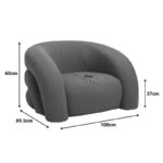 Πολυθρόνα Lexy pakoworld ύφασμα σε κεραμιδί απόχρωση 100x89.5x60εκ - Image 4