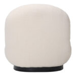 Πολυθρόνα Rosalie pakoworld μπουκλέ ύφασμα σε κρεμ απόχρωση με μαύρη βάση 85x82x77εκ - Image 3