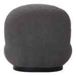 Πολυθρόνα Rosalie pakoworld μπουκλέ ύφασμα σε ανθρακί απόχρωση με μαύρη βάση 85x82x77εκ - Image 3