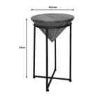 Βοηθητικό τραπέζι σαλονιού Miles I pakoworld μασίφ ξύλο ακακίας σε φυσική απόχρωση Φ31x53εκ - Image 3