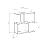 Βοηθητικό τραπέζι Homemania pakoworld χρώμα ανθρακί 60x20x60εκ - Image 2