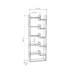 Βιβλιοθήκη Oppa pakoworld χρώμα σκούρο φυσικό - ανθρακί 61x22x162εκ - Image 2